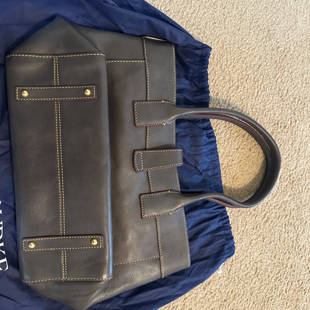 Dooney and Bourke “Heritage Edition” Large Amelie Shoulder Bag - Navy - Picture 3 of 7